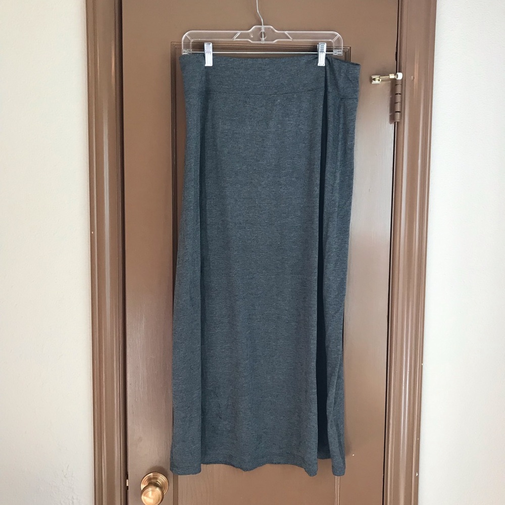 Gray cotton maxi dress